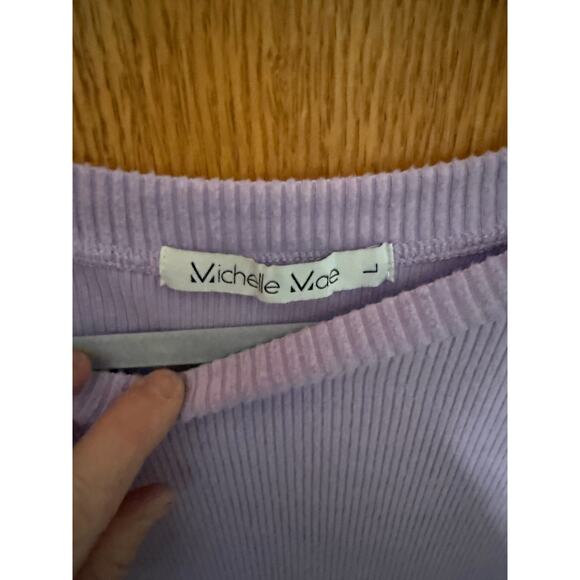 Michelle Mae Velvety Ribbed Shirt Size L - Picture 3 of 3